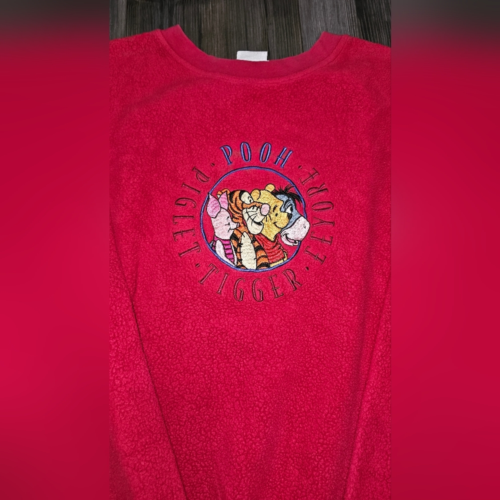 Vintage RARE Disney Store Pooh Piglet Eeyore Tigger Sweatshirt Small - Picture 2 of 5